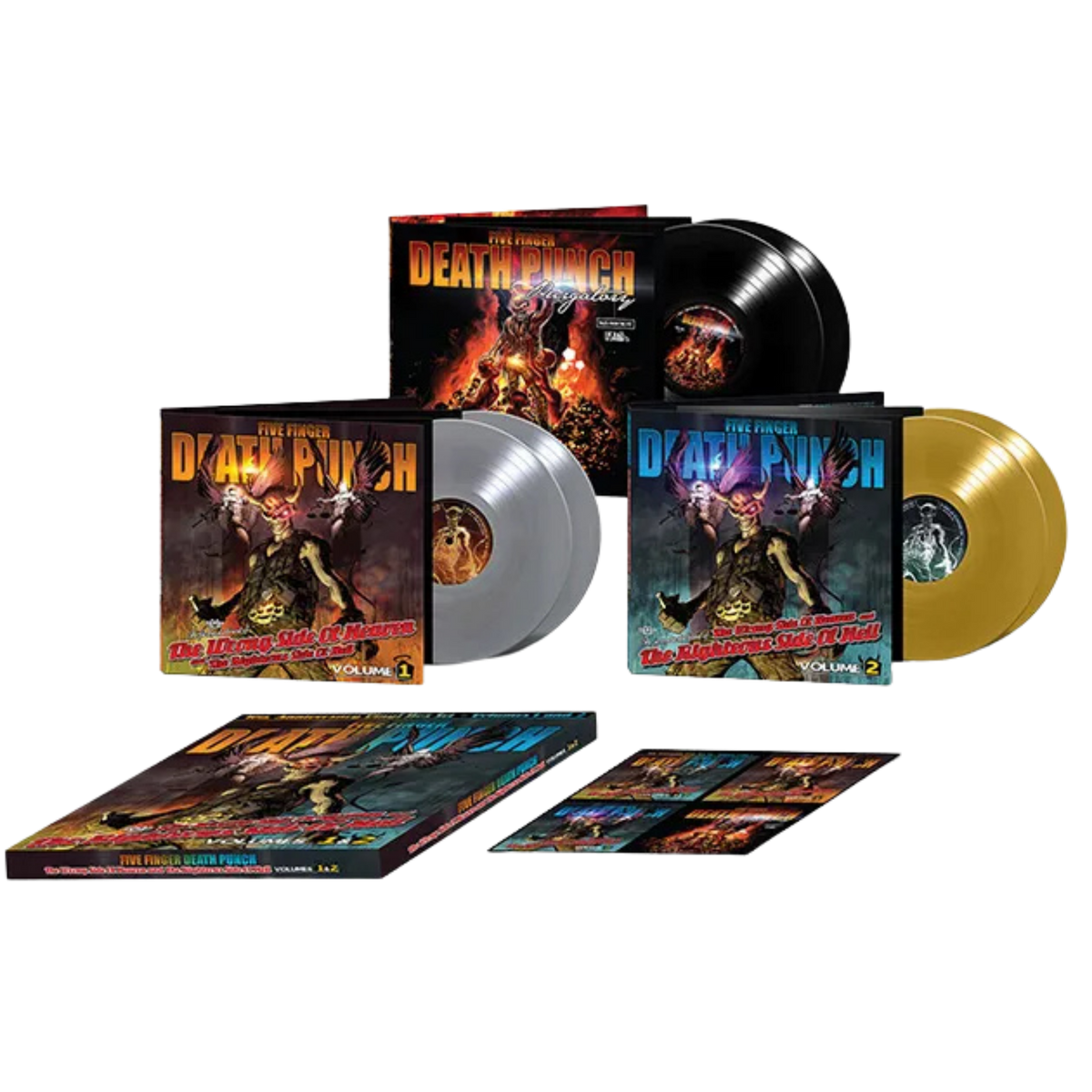 FIVE FINGER DEATH PUNCH 'THE WRONG SIDE OF HEAVEN & THE RIGHTEOUS SIDE OF HELL' 6LP BOX SET (Color Vinyl)