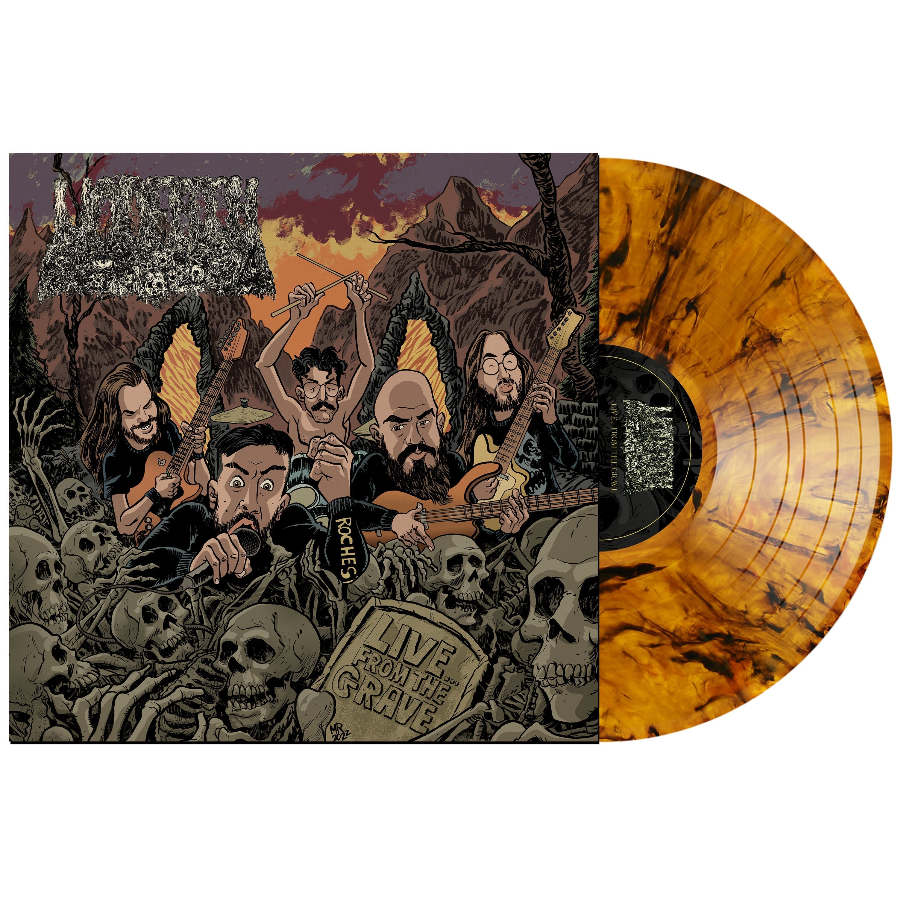 UNDEATH 'LIVE...FROM THE GRAVE' LP (Tigers Eye Vinyl)
