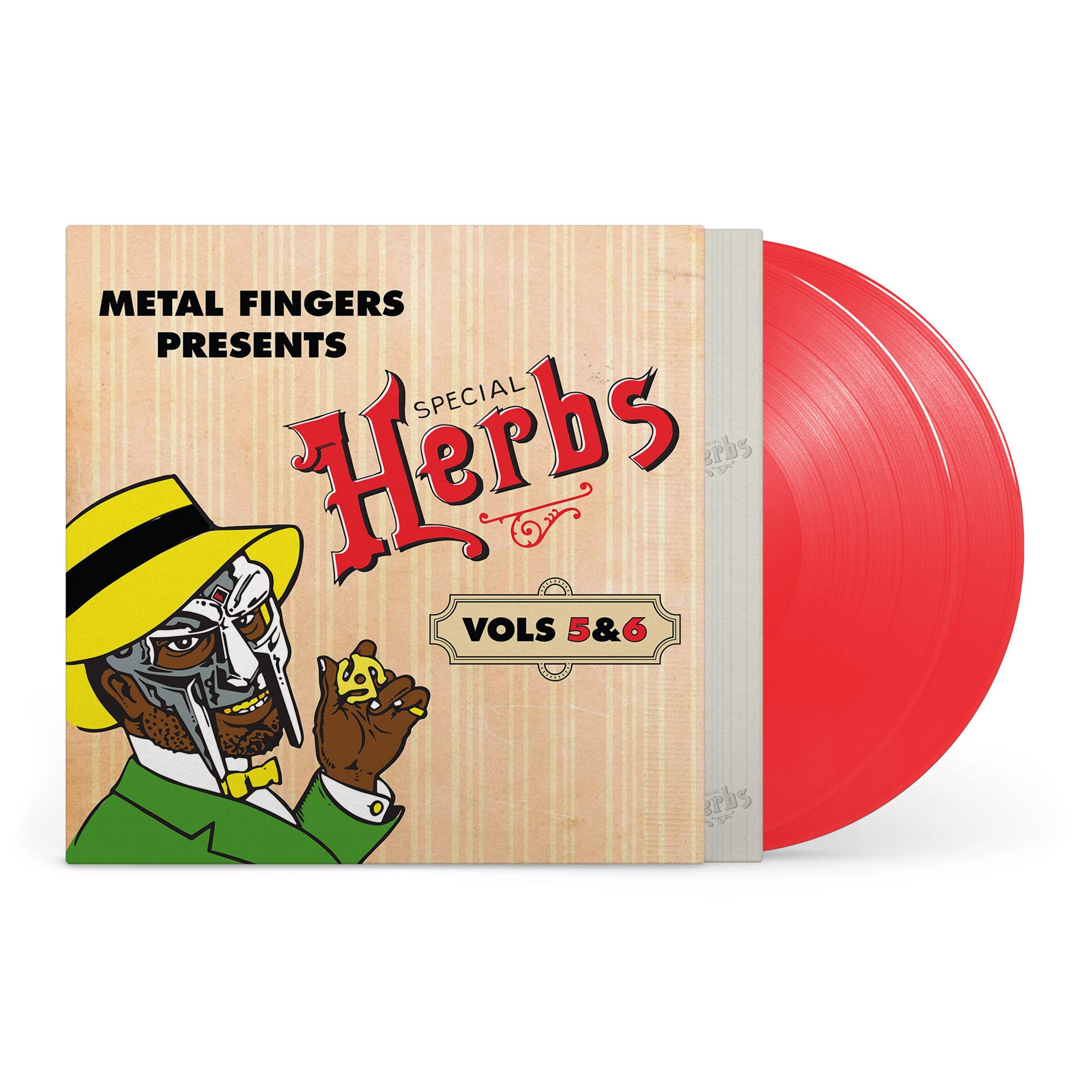 MF DOOM 'METAL FINGERS PRESENTS: SPECIAL HERBS VOL. 5 & 6' 2LP (Apple Red Vinyl)