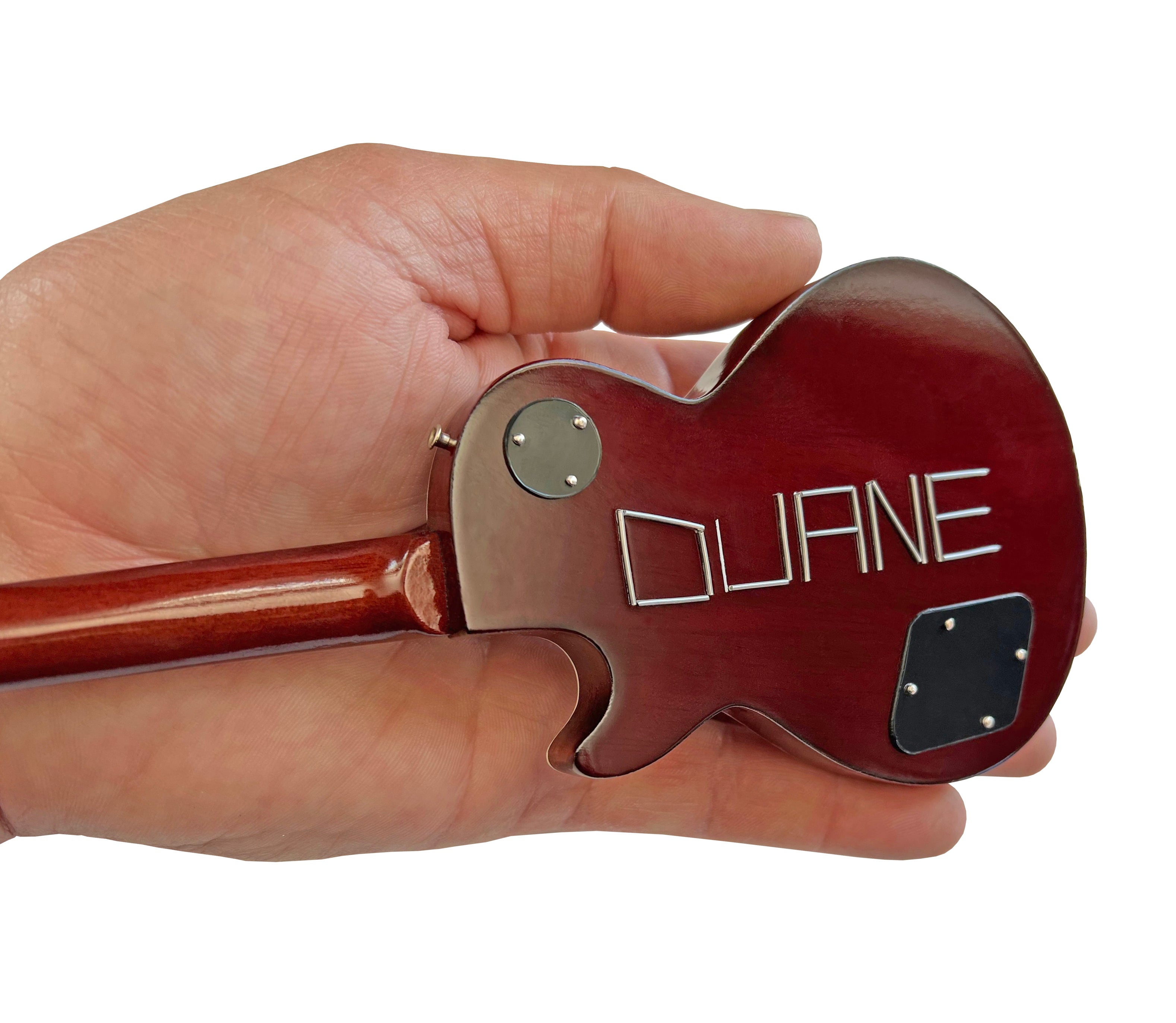 DUANE ALLMAN GIBSON LES PAUL TOBACCO BURST "DUANE" BACK MINI GUITAR MODEL