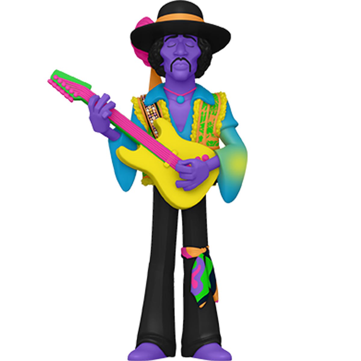 JIMI HENDRIX BLACKLIGHT FUNKO GOLD 5" FIGURE