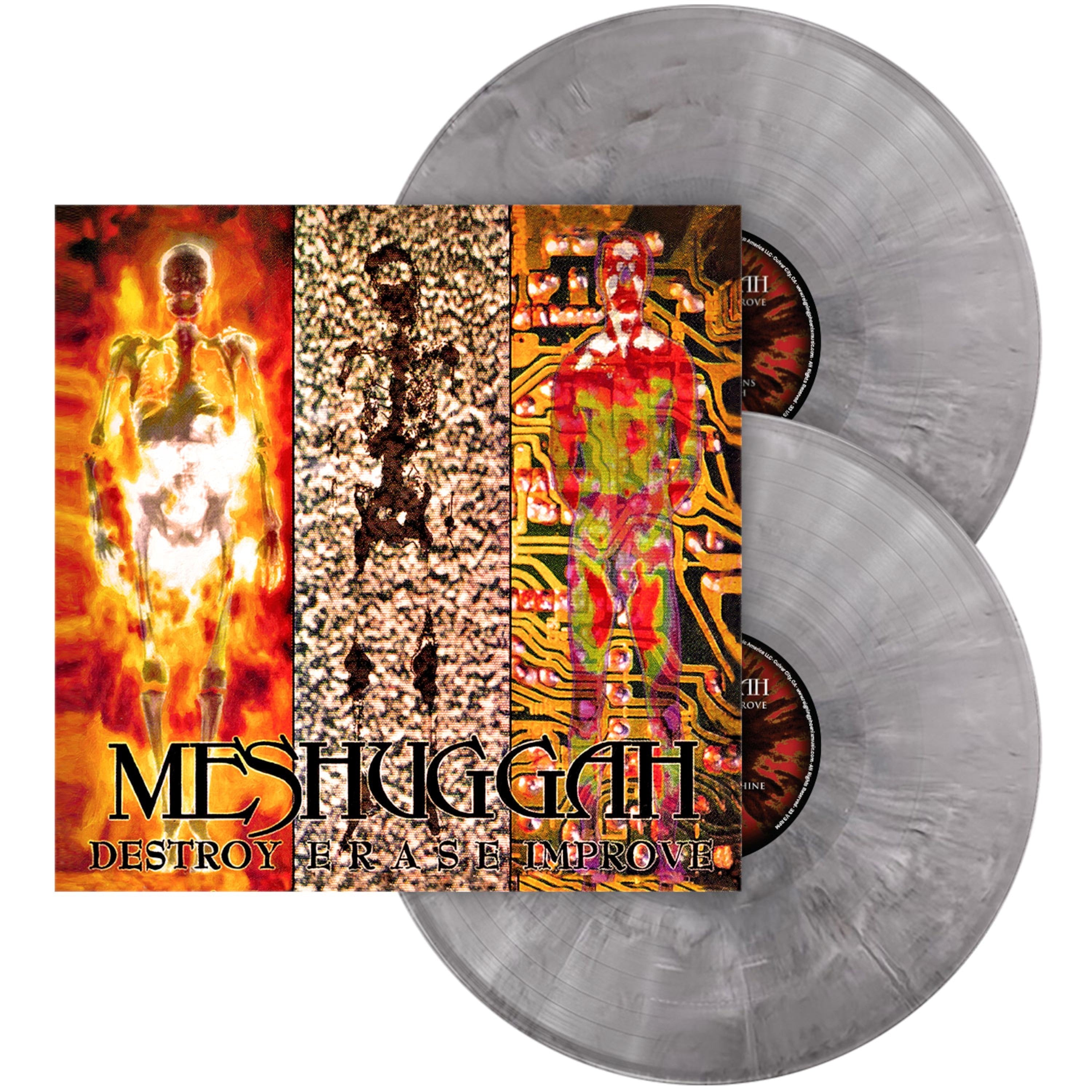 MESHUGGAH 'DESTROY ERASE IMPROVE' 2LP (30th Anniversary, Remastered, Gray, Black White Marble Vinyl)