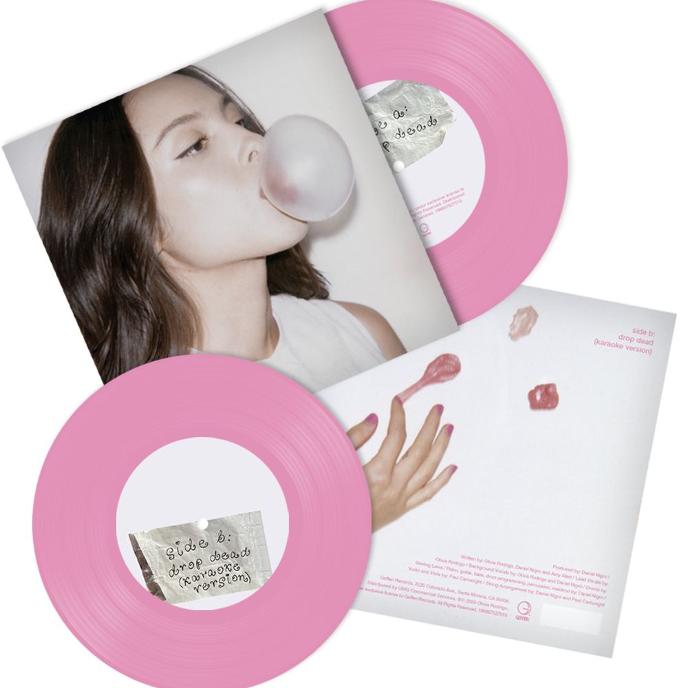 OLIVIA RODRIGO 'DROP DEAD ' 7" SINGLE (Limited, Chewing Gum Pink Vinyl)