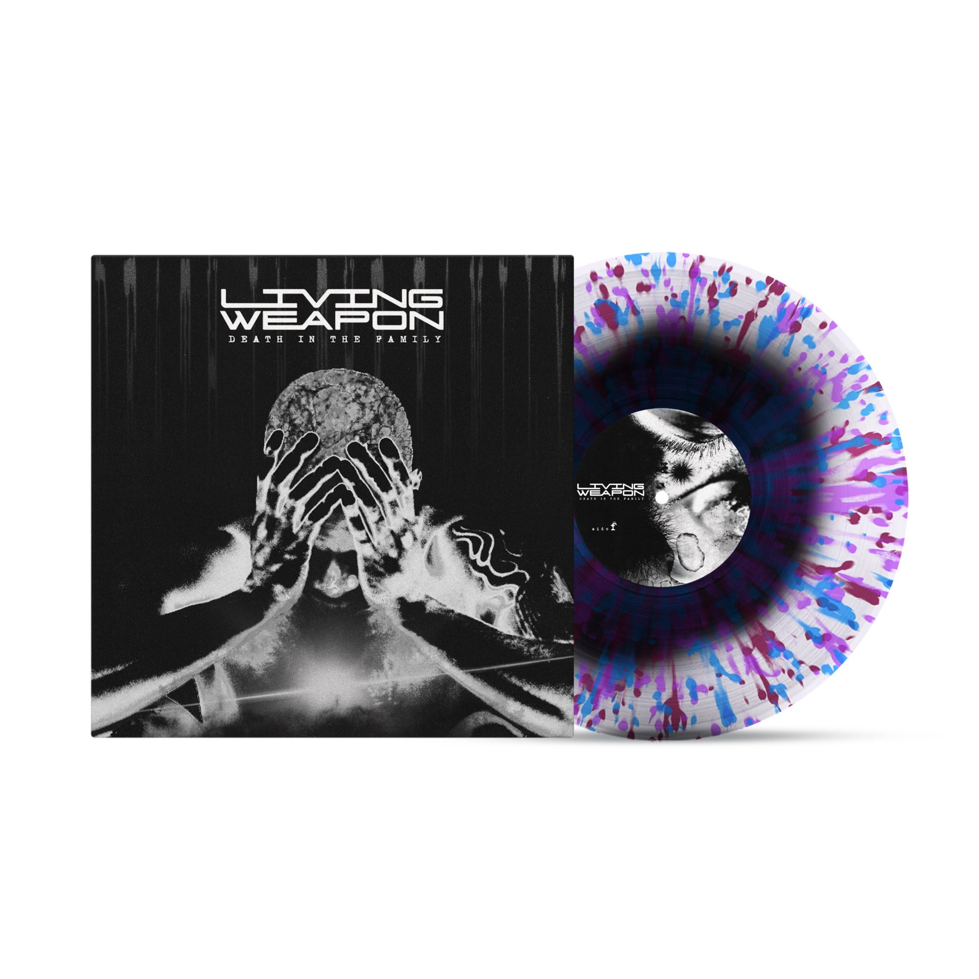 LIVING WEAPON 'DEATH IN THE FAMILY' LP (Black/Clear Splatter Vinyl)
