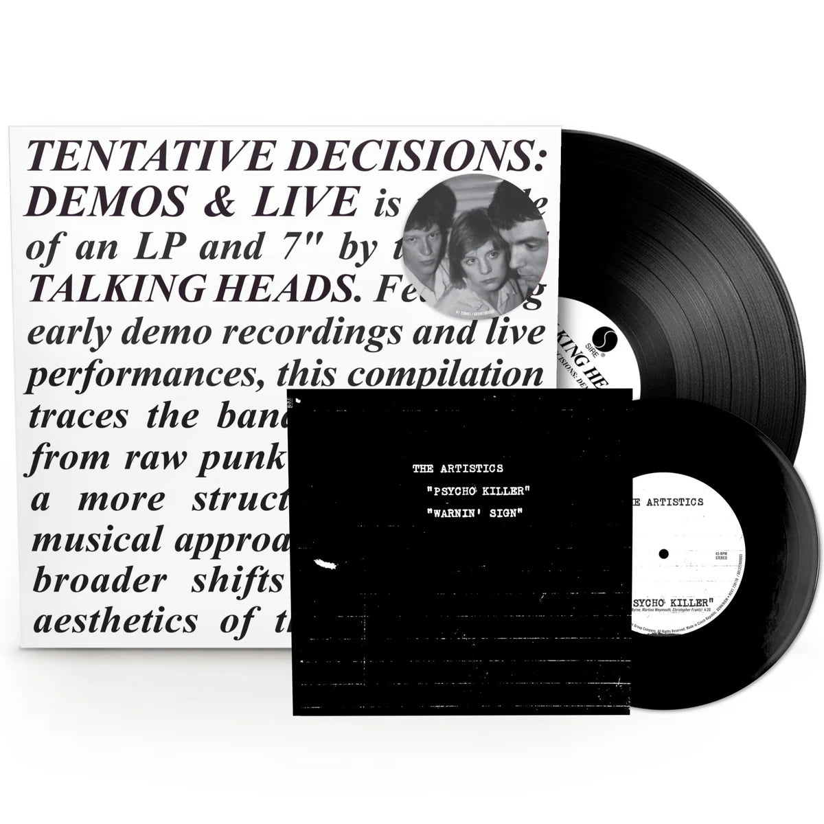 THE TALKING HEADS 'TENTATIVE DECISIONS: DEMOS & LIVE' LP + 7"