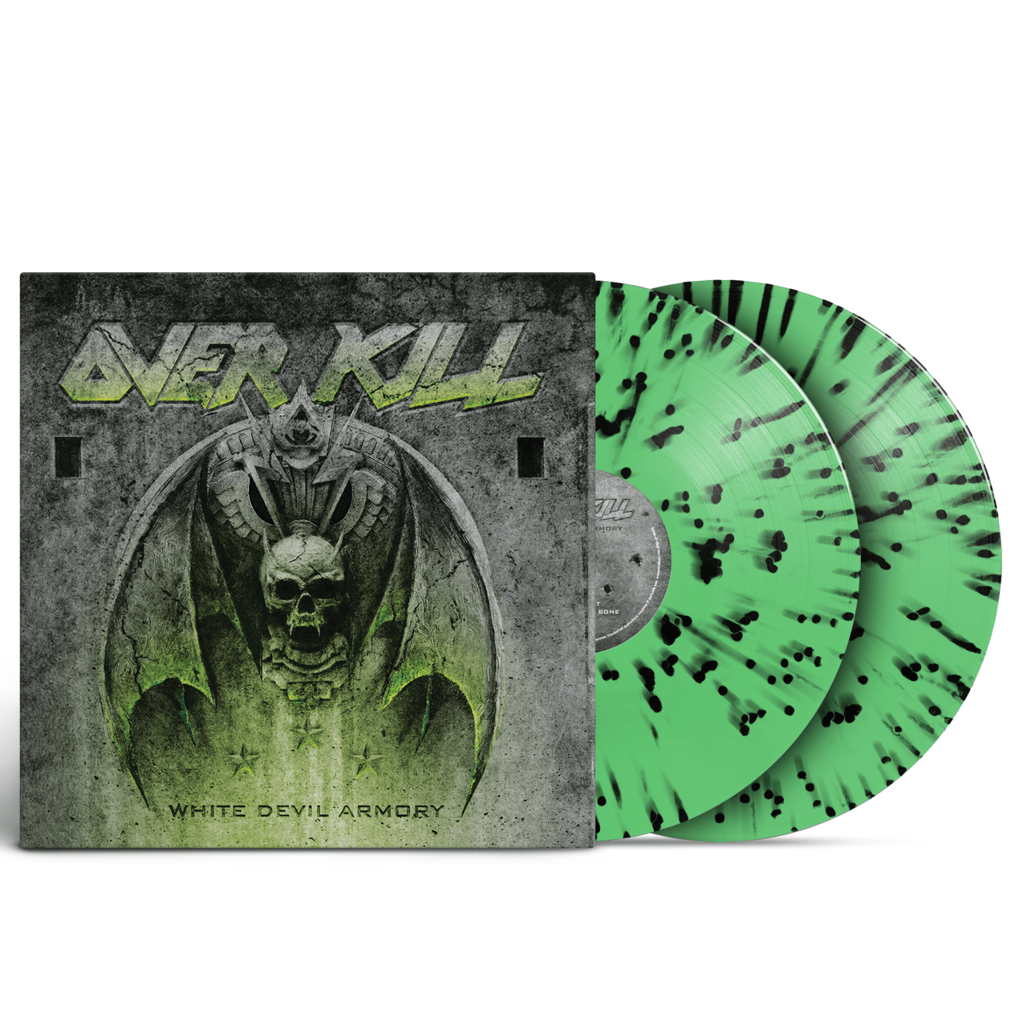 OVERKILL 'WHITE DEVIL ARMORY 2LP (Green w/ Black Splatter Vinyl)
