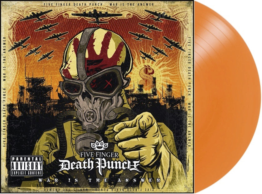 FIVE FINGER DEATH PUNCH 'WAR IS THE ANSWER' LIMITED-EDITION ORANGE OPAQUE LP ' ONLY 300 MADE