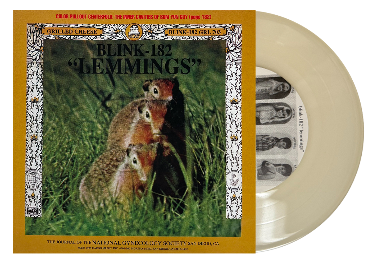 BLINK 182/SWINDLE ‘LEMMINGS SPLIT’ 7” (Glow-in-the-dark Vinyl)