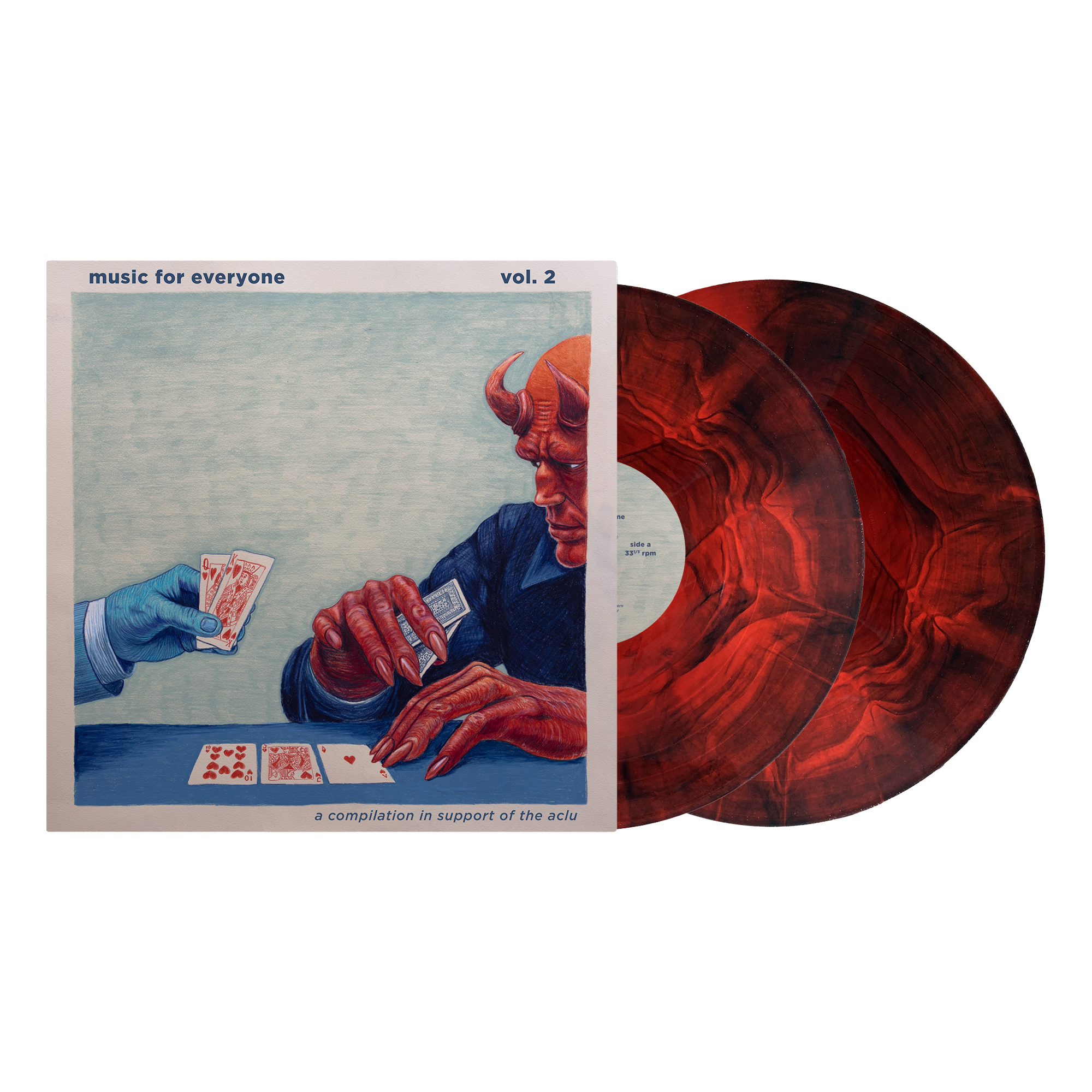 VARIOUS ARTISTS ‘MUSIC FOR EVERYONE VOL. 2’ 2LP (Exclusive – Limited to 100, Red Galaxy Vinyl)