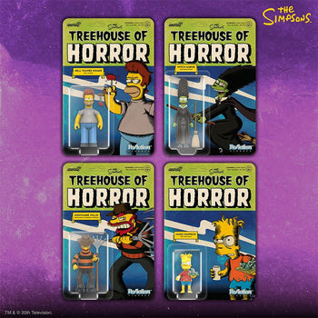 THE SIMPSONS REACTION WAVE 4 (TREEHOUSE OF HORROR V2) ACTION FIGURE SET