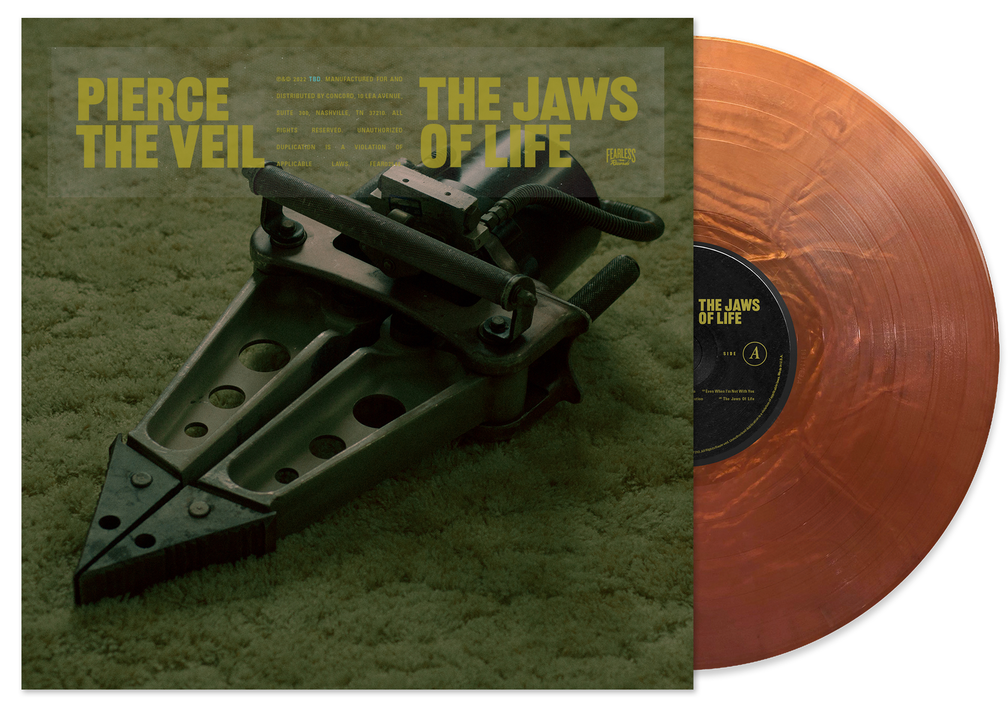 PIERCE THE VEIL ‘THE JAWS OF LIFE’ LP (Limited Edition – Only 500 made, Metallic Copper Vinyl)