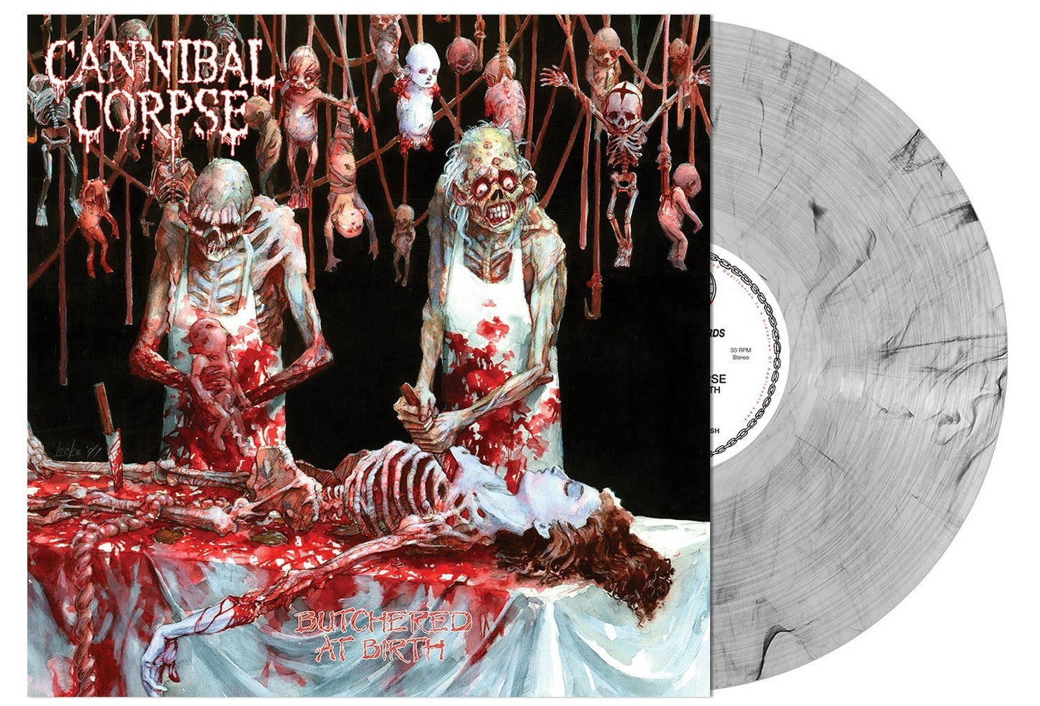 CANNIBAL CORPSE 'BUTCHERED AT BIRTH' SMOKE LP