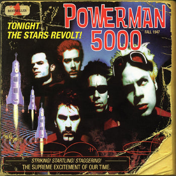 POWERMAN 5000 'TONIGHT THE STARS REVOLT!' LP (Coke Bottle Clear/Bright Yellow Streaks Vinyl)
