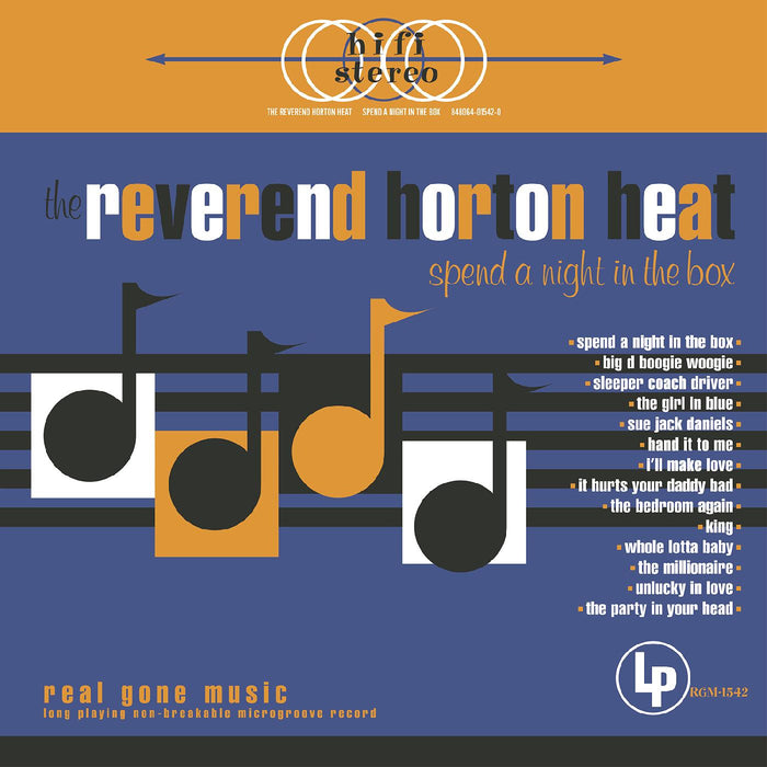 THE REVEREND HORTON HEAT 'SPEND A NIGHT IN THE BOX' LP (Gold Vinyl)