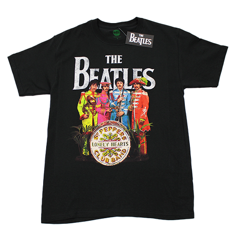 LONELY HEARTS BEATLES T-SHIRT PEPPER\'S SGT BAND CLUB