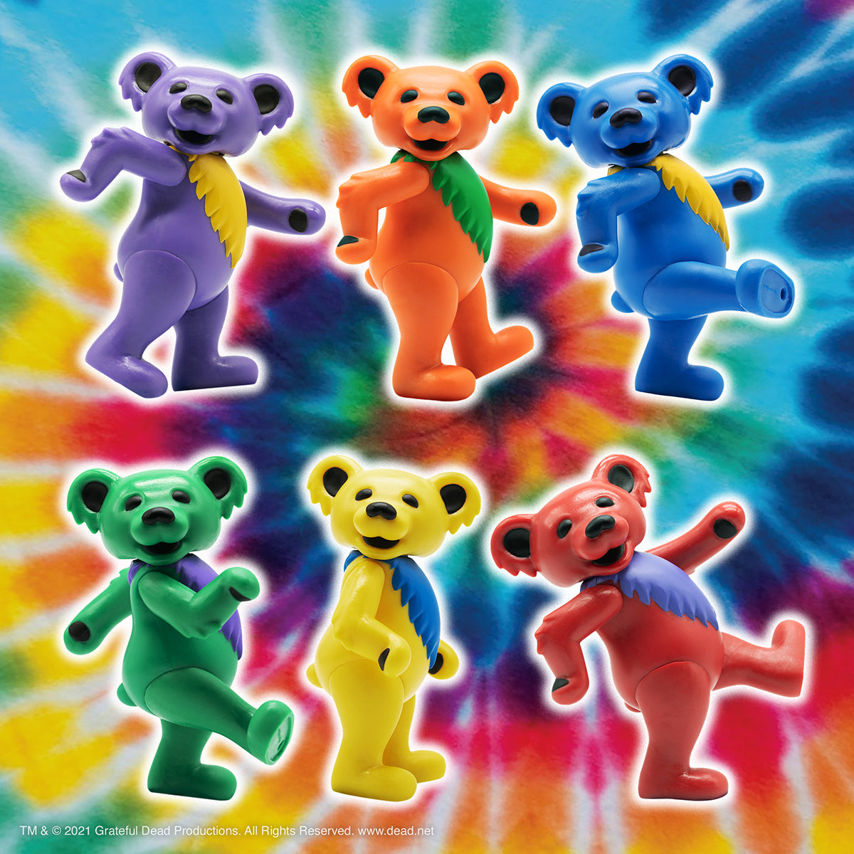 SUPER7 REACTION GRATEFUL DEAD W2 DANCING BEARS SET