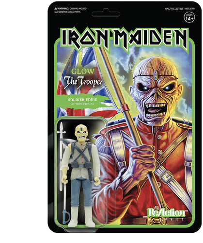 IRON MAIDEN REACTION FIGURE WAVE 1- SOLDIER EDDIE (GLOW)