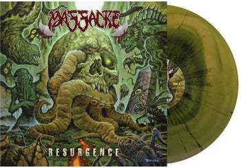 MASSACRE 'RESURGENCE' LP (Cyan Mustard Swirl Black Splatter Vinyl)