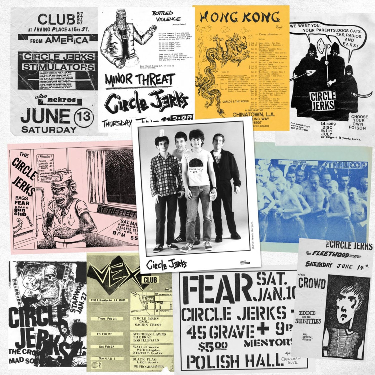 CIRCLE JERKS ‘GROUP SEX’  SPLATTER LP (40th anniversary edition w/ fanzine)