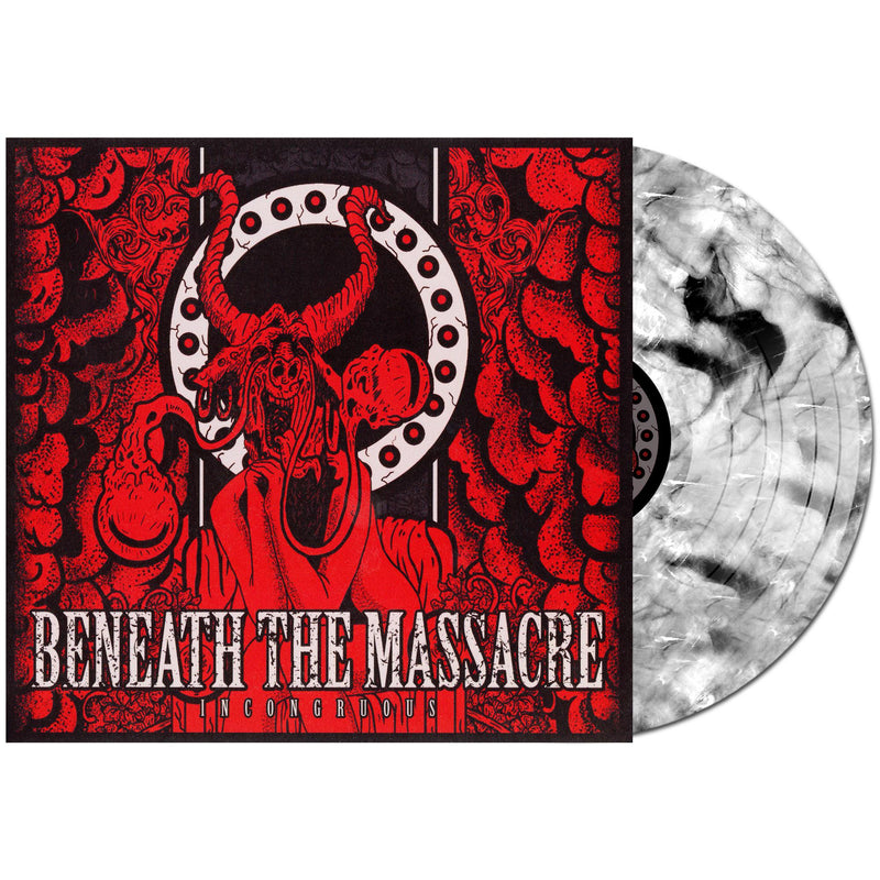 BENEATH THE MASSACRE 'INCONGRUOUS' LP (White with Black Swirl Vinyl