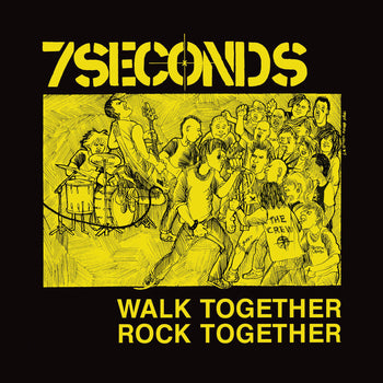 7SECONDS 'WALK TOGETHER, ROCK TOGETHER' LP (Deluxe Edition, Clear w/ Yellow & Purple Splatter Vinyl)