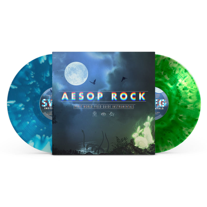 AESOP ROCK 'SPIRIT WORLD FIELD GUIDE' 2LP (Instrumental Version, Green & Blue Vinyl)