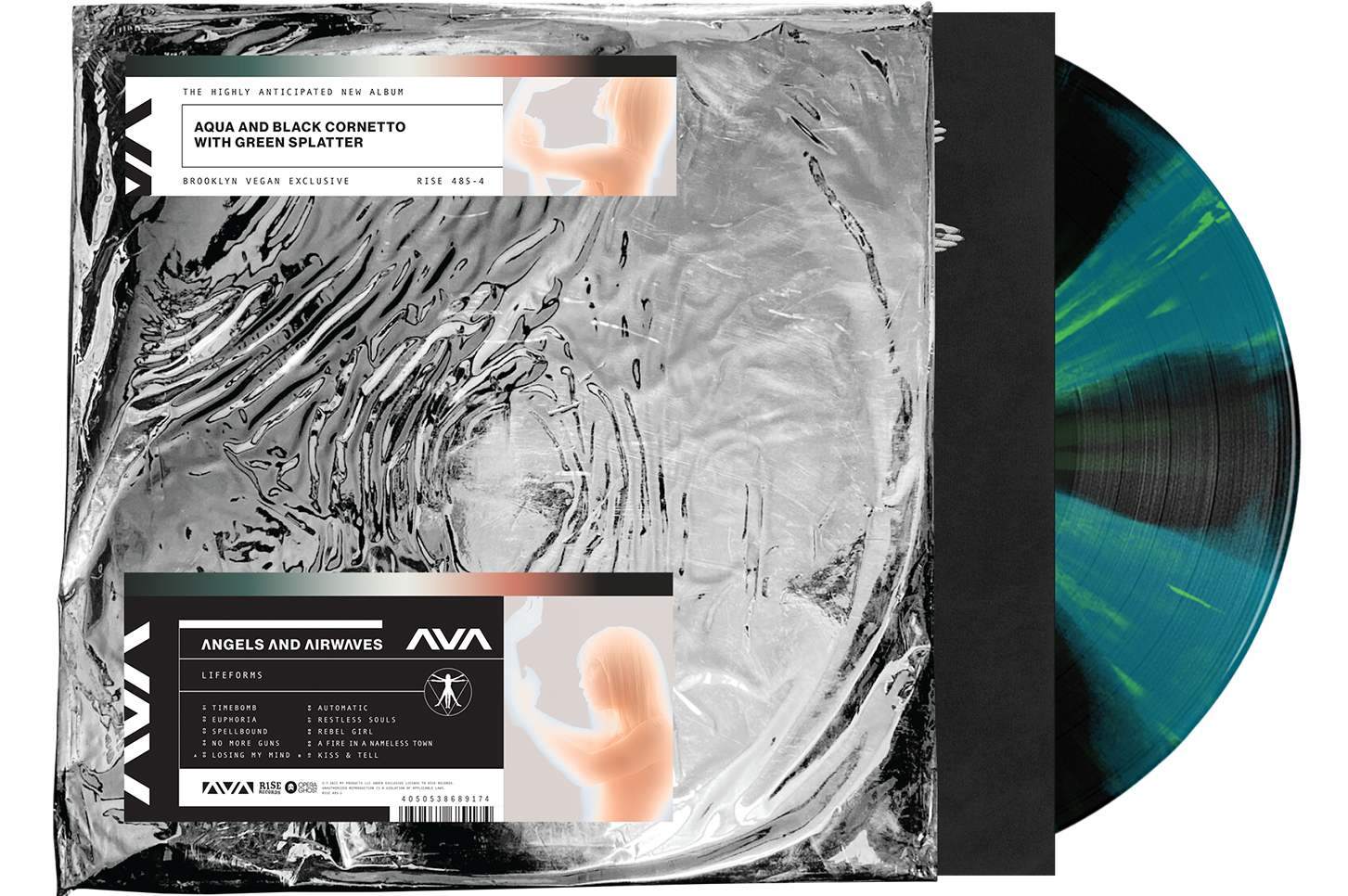 ANGELS & AIRWAVES 'LIFEFORMS' LP (Limited Edition – Only 300 Made, Aqua, Black, & Green Splatter Vinyl)