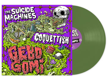SUICIDE MACHINES/COQUETTISH ‘GEBO GOMI’ LP (Limited Edition – Only 100 Made, Green Split Vinyl)