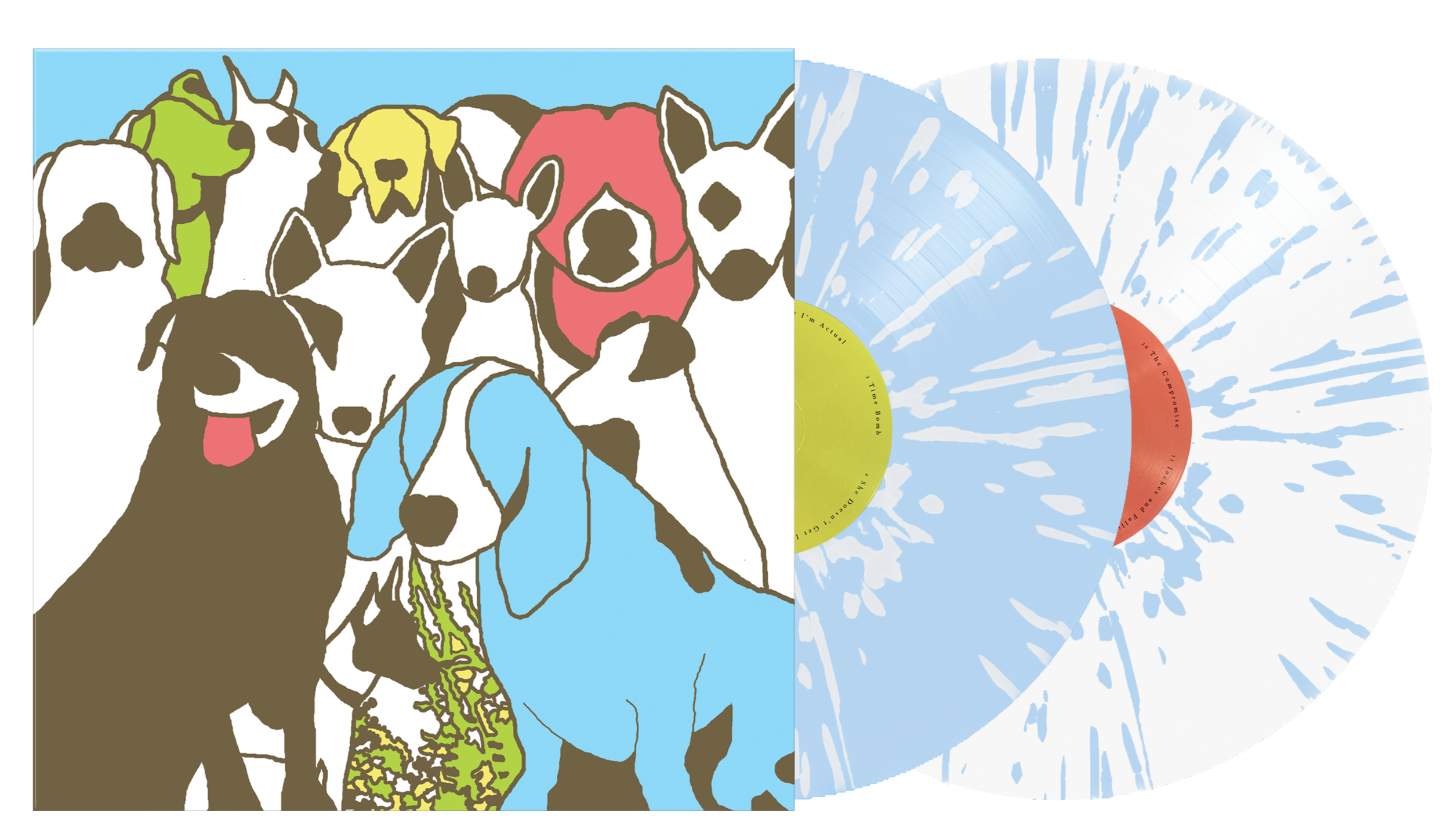 THE FORMAT ‘DOG PROBLEMS’ 2LP (Limited Edition – Only 350 made, Baby Blue w/ White Splatter (A/B) & White w/ Baby Blue Splatter (C/D) Vinyl)