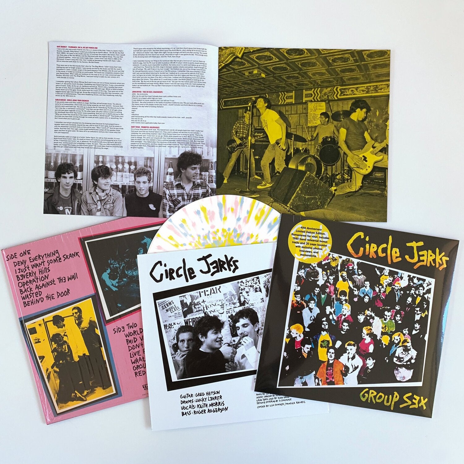 CIRCLE JERKS ‘GROUP SEX’  SPLATTER LP (40th anniversary edition w/ fanzine)