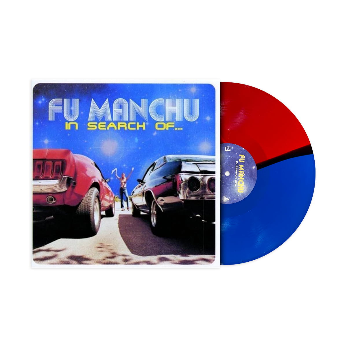 FU MANCHU ‘IN SEARCH OF...’ DELUXE LP W/ 7" SINGLE (Limited Edition — Only 250 Made, Half Transparent Red / Half Transparent Blue & Clear w/ Black Splatter Vinyl)