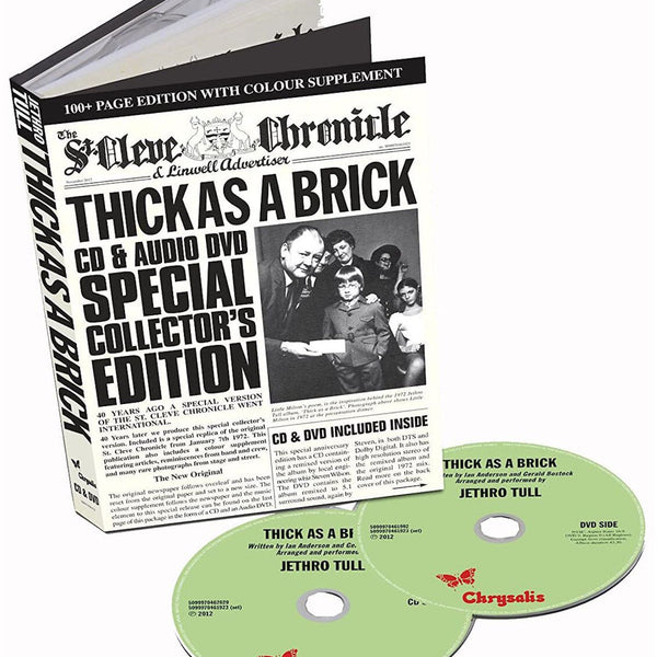 JETHRO TULL 'THICK AS A BRICK' CD (40th Anniversary Special Edition +