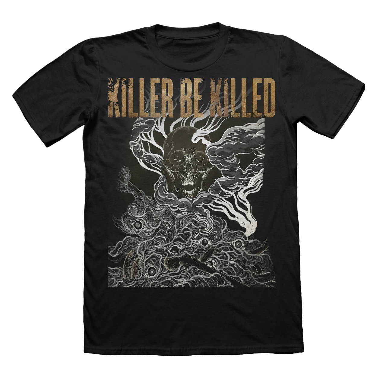 KILLER BE KILLED ARTIST SERIES : ZAC SHEINBAUM 'SMOKESKULL' T-SHIRT ON BLACK