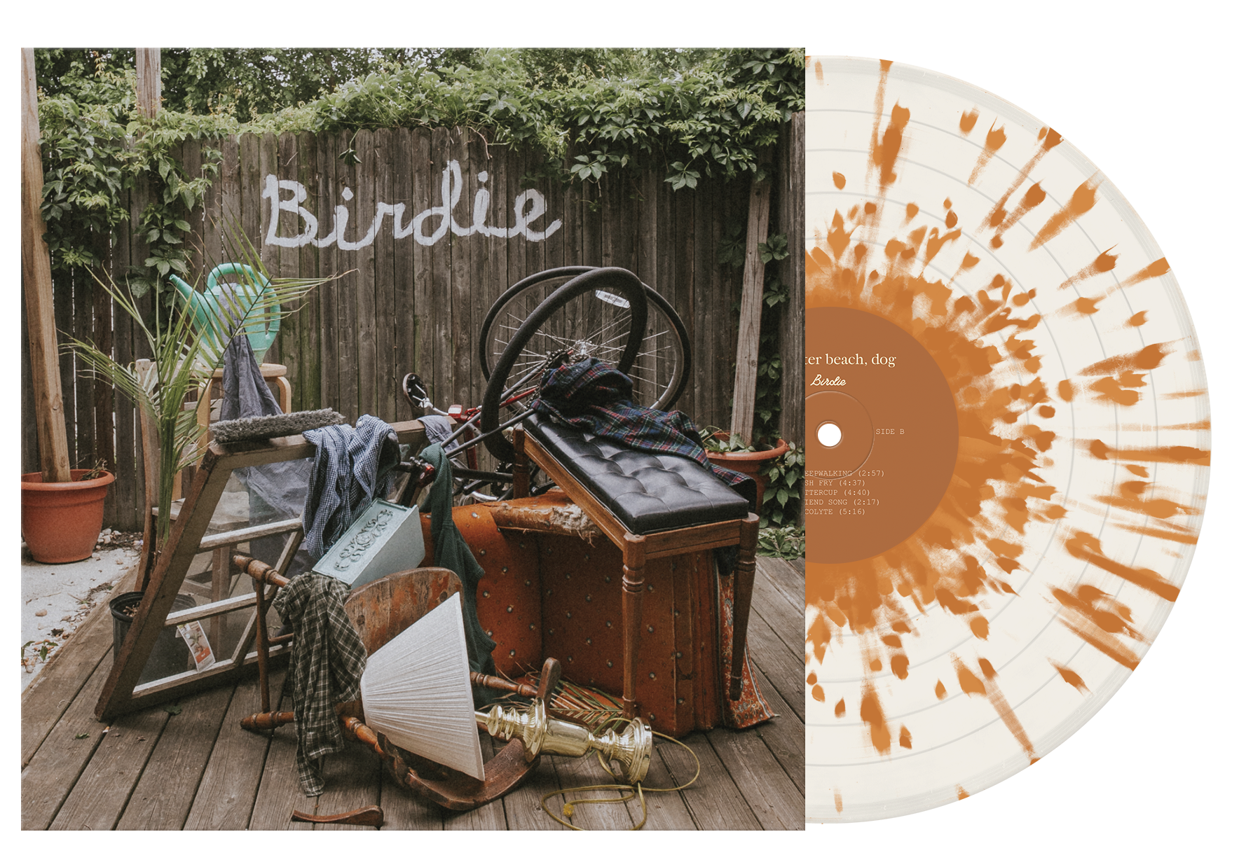 SLAUGHTER BEACH, DOG 'BIRDIE' LP — ONLY 100 MADE (Limited Edition Cloudy Clear w/ Heavy Orange Splatter Vinyl)