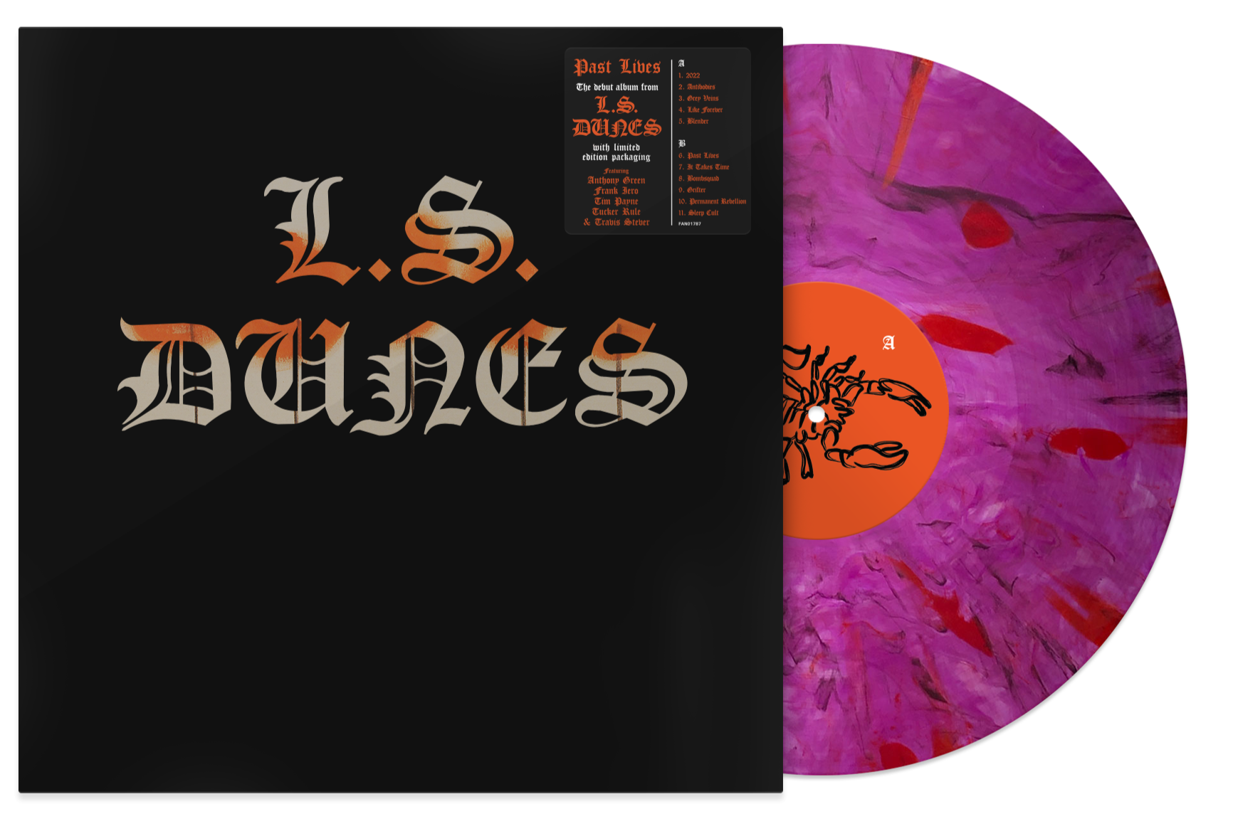 L.S. DUNES ‘PAST LIVES’ LP (Limited Edition – Only 500 Made, Purple & Black Swirl Vinyl)