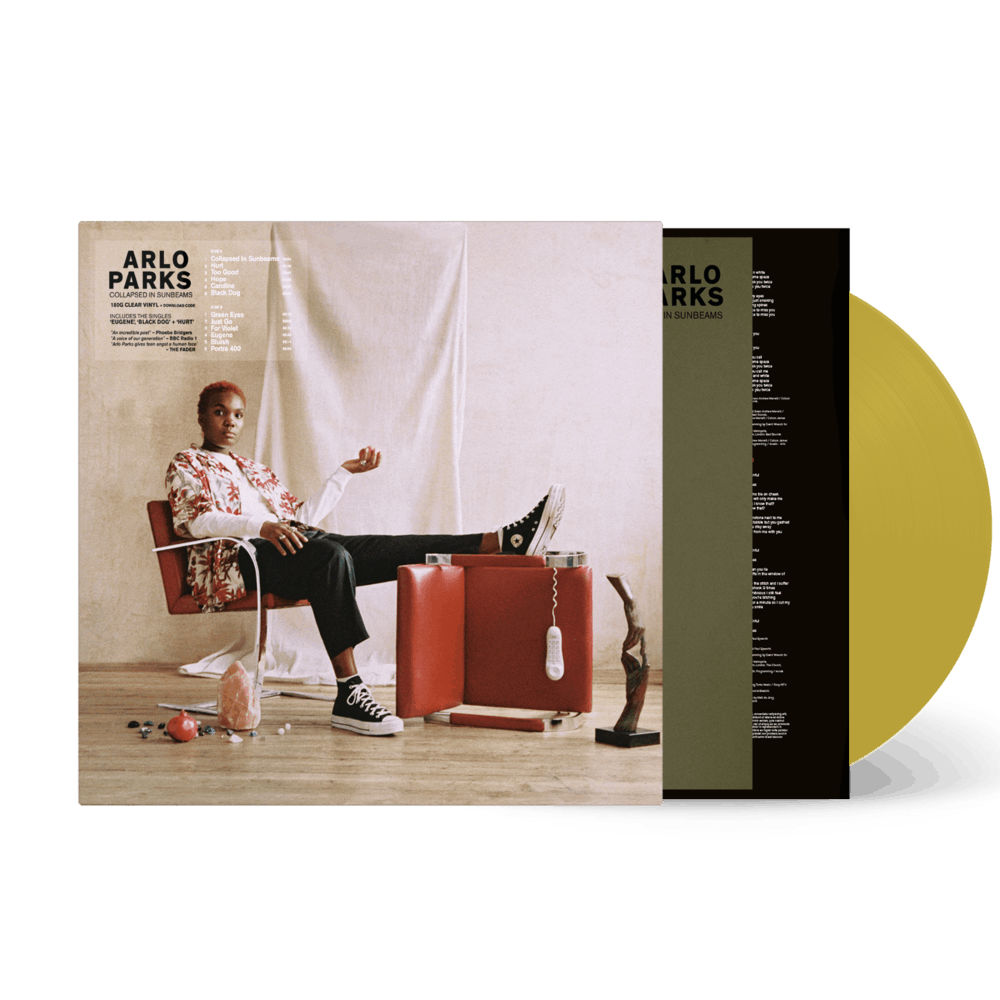 ARLO PARKS 'COLLAPSED IN SUNBEAMS' LP & BONUS 'Lo Fi Lounge' CD (Mustard Vinyl)