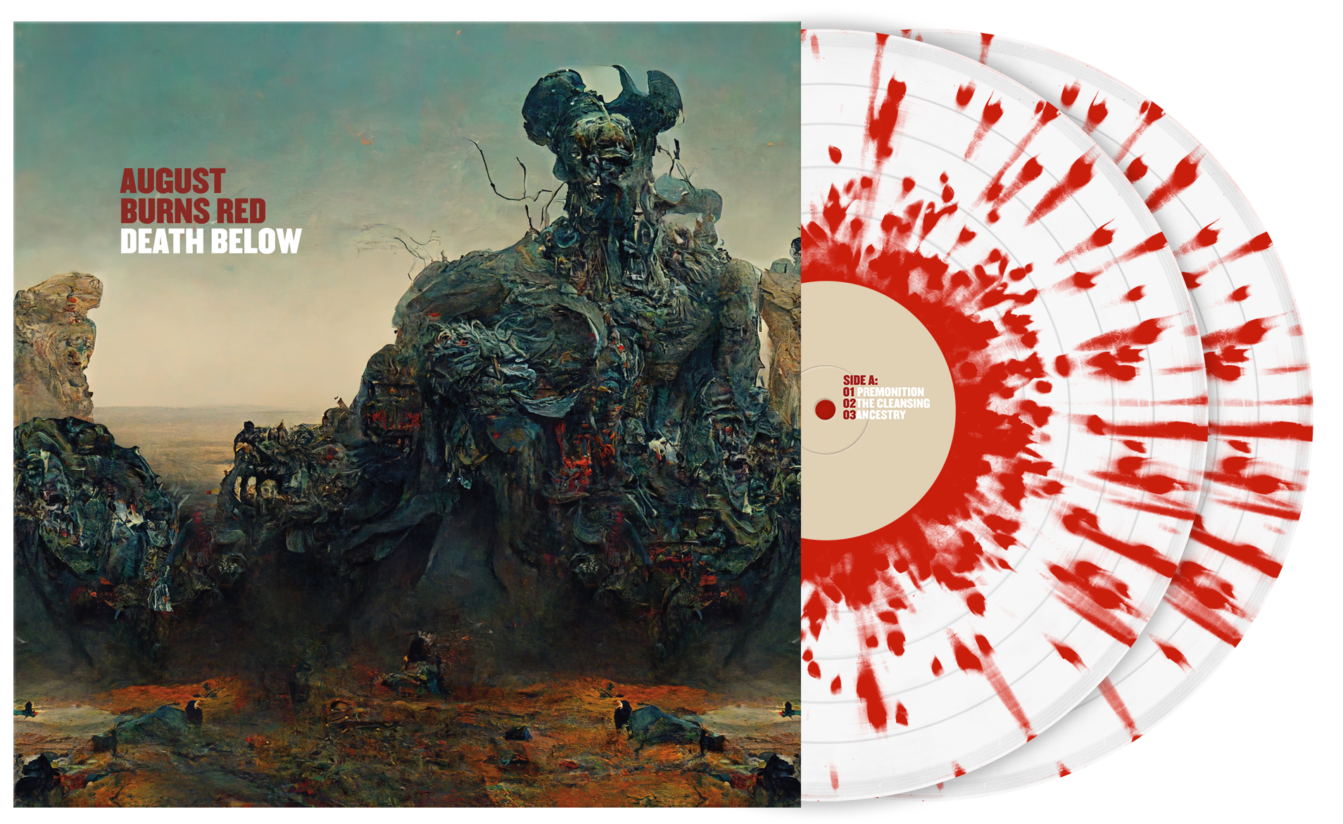 AUGUST BURNS RED ‘DEATH BELOW’ 2LP (Limited Edition – Only 500 made, "Bloodshot" Vinyl)