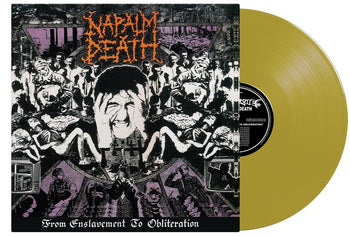 NAPALM DEATH ‘FROM ENSLAVEMENT TO OBLITERATION’ LIMITED EDITION GOLD VINYL— ONLY 200 MADE