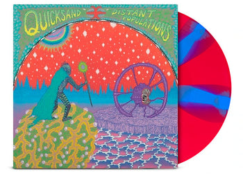 QUICKSAND ‘DISTANT POPULATIONS’ LIMITED-EDITION HOT PINK & CYAN BLUE PINWHEEL LP – ONLY 500 MADE