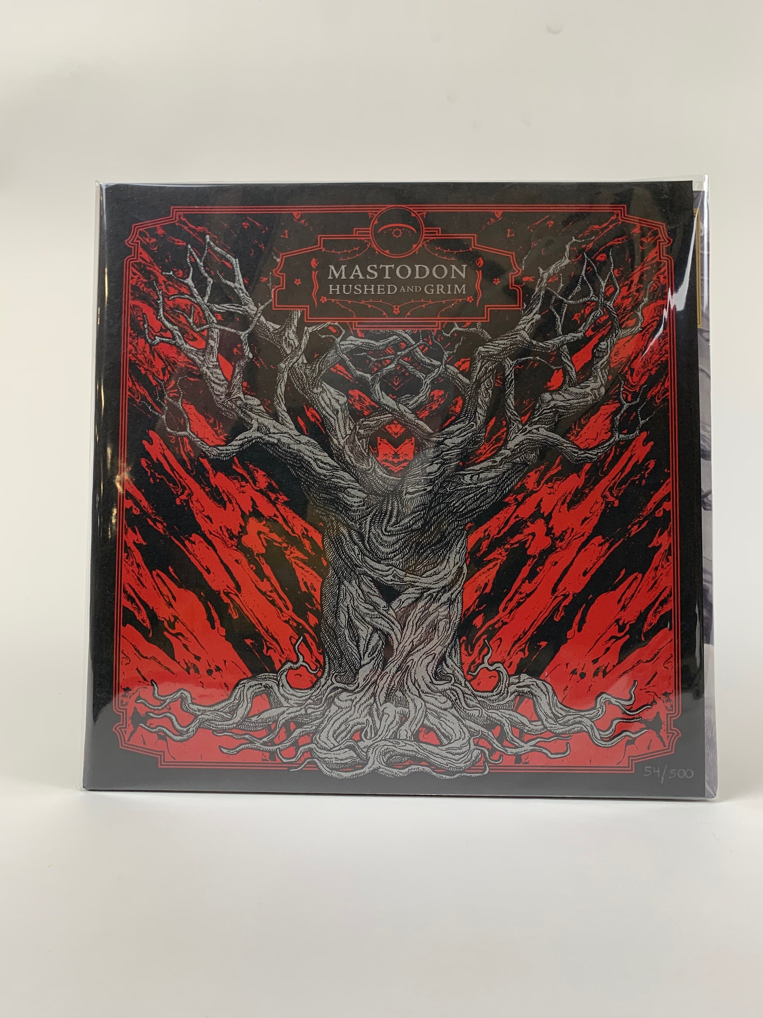 MASTODON 'HUSHED AND GRIM' LIMITED CLEAR VINYL 2LP W/ EXCLUSIVE ARTIST WRAP – ONLY 500 MADE