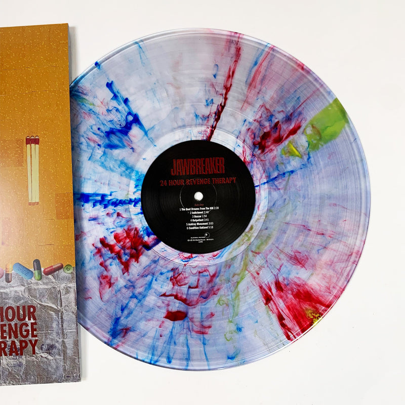 JAWBREAKER ‘24 HOUR REVENGE THERAPY’ LIMITED CLEAR W/ YELLOW/BLUE/RED SWIRL VINYL LP – ONLY 500 MADE