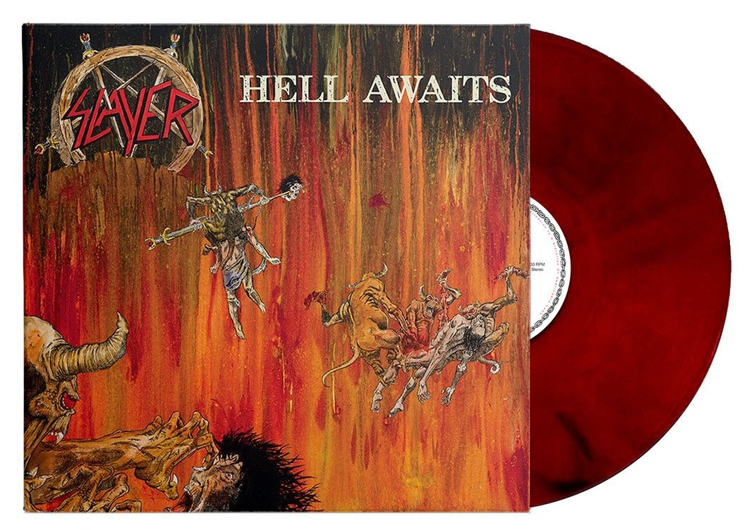 SLAYER 'HELL AWAITS' LP (Red Marble Vinyl)