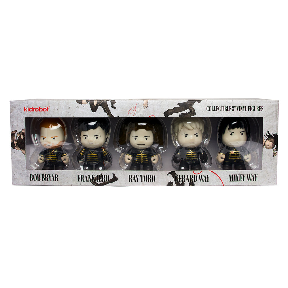 MY CHEMICAL ROMANCE - WELCOME TO THE BLACK PARADE - KIDROBOT LIMITED EDITION 3" MINI FIGURE SET