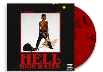 CITY MORGUE ‘VOL. 1 HELL OR HIGH WATER’ LP (Limited Edition  – Only 500 Made, Clear Red, Black Swirl Vinyl)