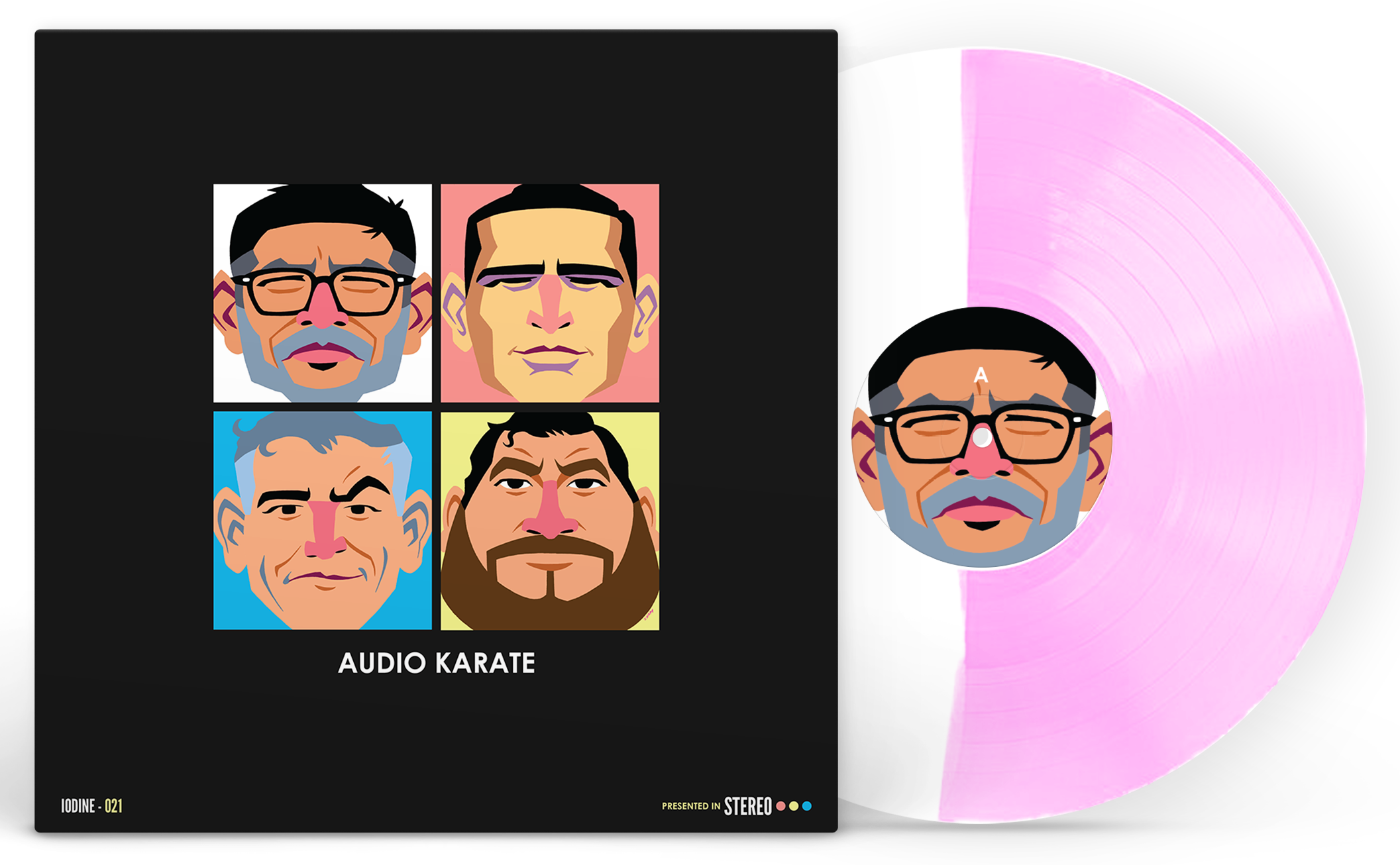 AUDIO KARATE '¡OTRA!' RARITIES COMP LP (Half Pink Half White Vinyl) — ONLY 100 MADE