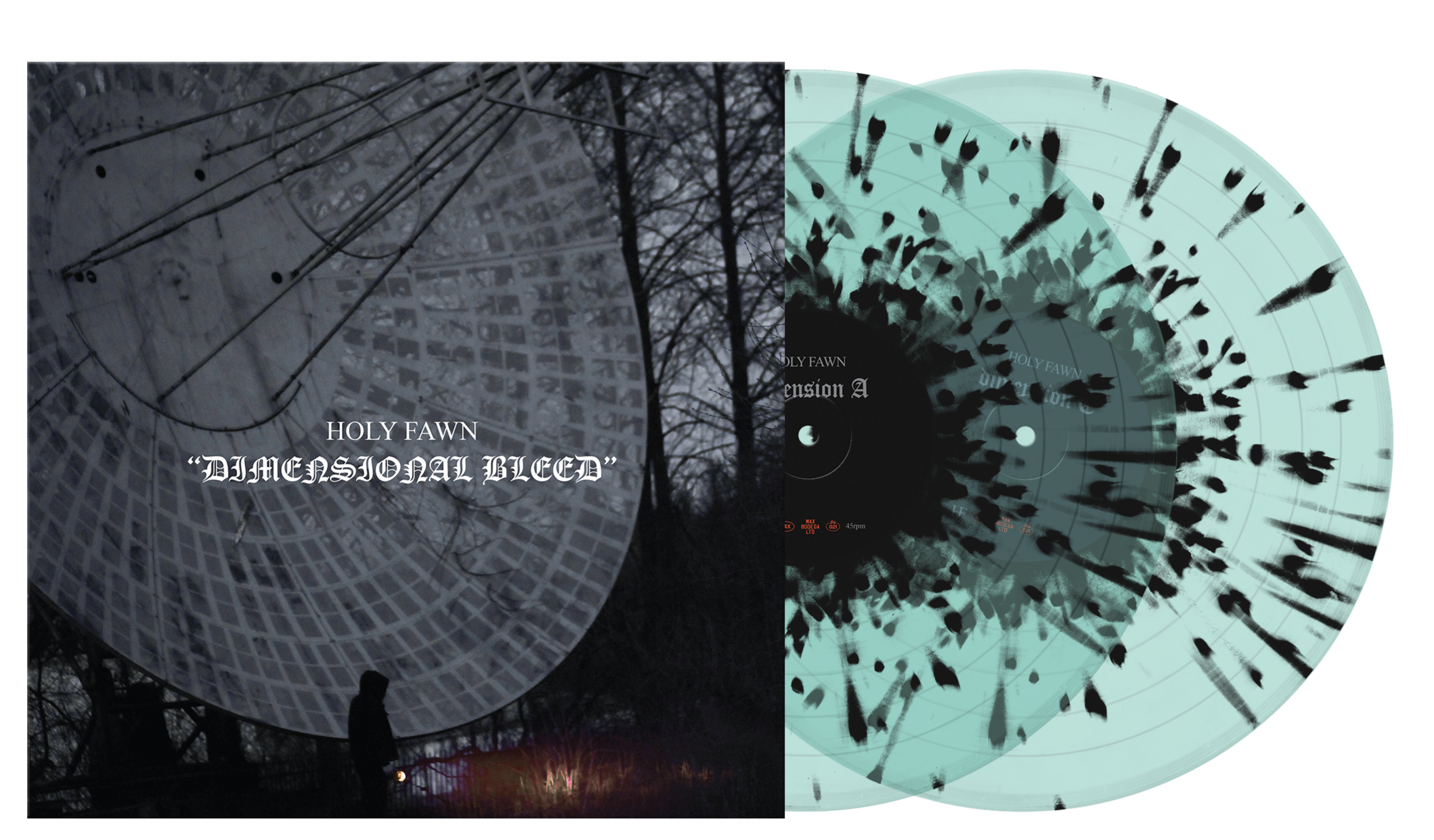 HOLY FAWN ‘DIMENSIONAL BLEED’ 2LP (Limited Edition – Only 250 made, Coke Bottle Clear w/ Black Splatter Vinyl)