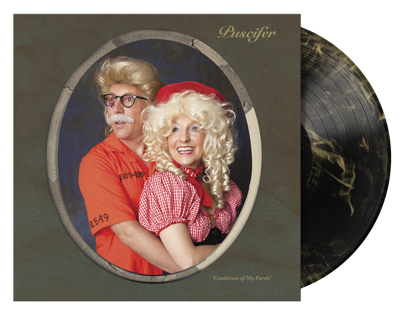 PUSCIFER ‘CONDITIONS OF MY PAROLE’ 2LP (Limited Edition – Only 500 Made, Black & Gold Swirl Vinyl)