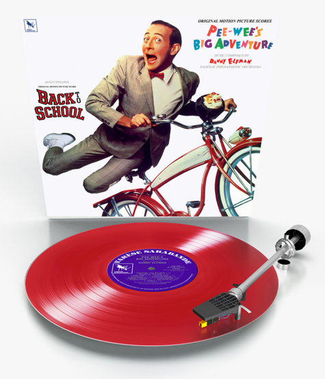 PEE-WEE'S BIG ADVENTURE/BACK TO SCHOOL LP (Red Vinyl, Music by Danny Elfman)