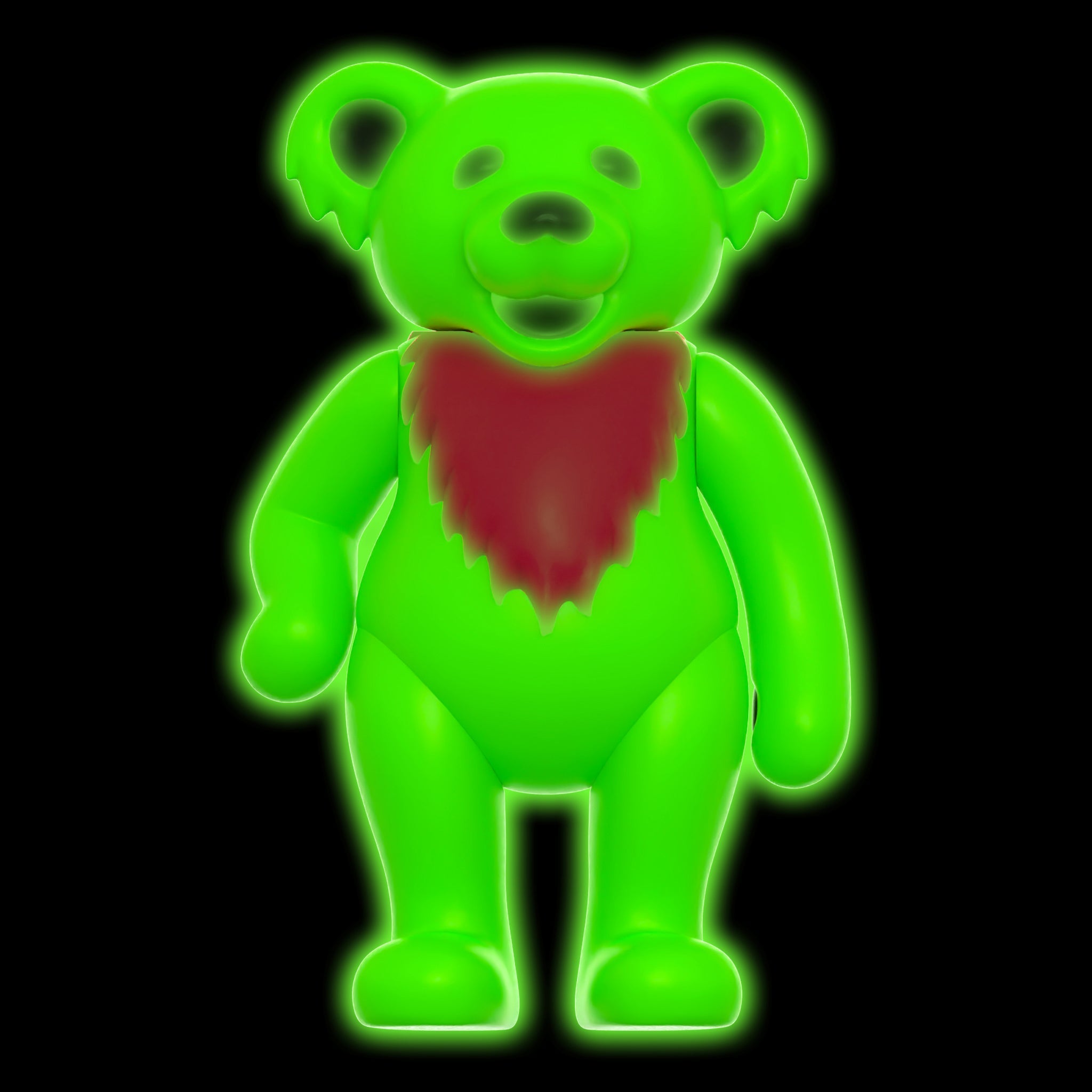 SUPER7 REACTION GRATEFUL DEAD W3 DANCING BEARS LEAFY GREEN (GLOW IN TH