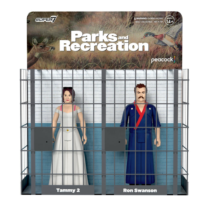 PARKS AND RECREATION REACTION WAVE 2 - RON AND TAMMY WEDDING NIGHT ACTION FIGURES